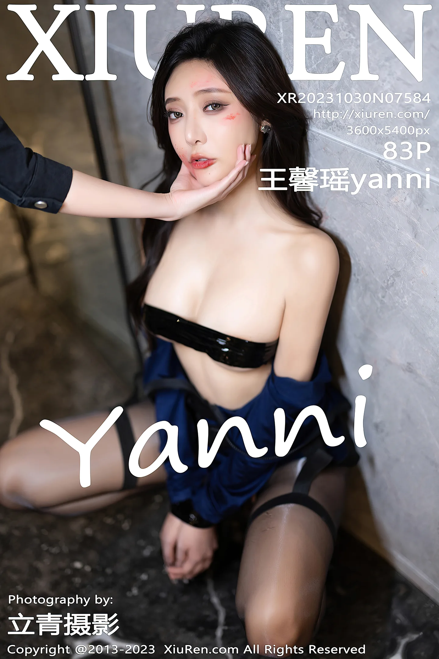 [XiuRen秀人网]No.7584_女神王馨瑶yanni性感蓝色情趣服配闪亮黑丝秀惹火身材诱惑写真83P-秀人网 - XiuRen.Space